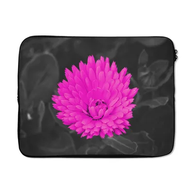 Produktbild von MuchoWow® Laptop Hülle 17 Zoll Laptoptasche Blumen - Aquarell - Rosa - Zipper - Schutzabdeckung