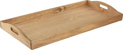 Produktbild von Deko Holz Tablett Vintage Natur Länglich58x28x6cm