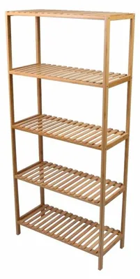 Zdjęcie produktu dla Regał bambusowy, 5 półek, 60 x 26 x 130 cm.