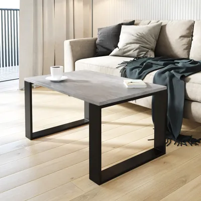 Produktbild von AKKE Beton Couchtisch mit schwarzen Beinen LxBxH: 100x55x45 cm