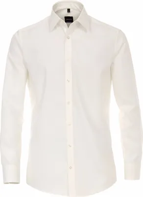Produktbild von VENTI Herren Businesshemd Langarm Kent Modern-Fit Creme 45