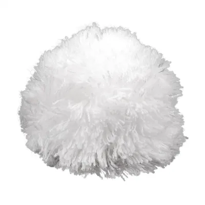 Bommel / Wollbommel / Pompon, 10cm weiss