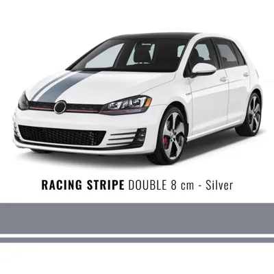 Image de Stripes bande adhésive pour voiture 2F argent 80 mm x 5 mt