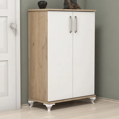 Obrázok produktu pre Skye Decor, Skrinka na topánky - Asana (orech + biela)