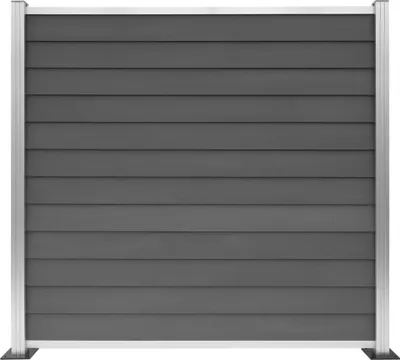 Produktbild von SKÄR-Serie WPC-Steckzaunsystem, SET mit Start- & Abschlussleiste, inkl. Befestigung, 20 x 40 x 1790 mm, Aluminium silber