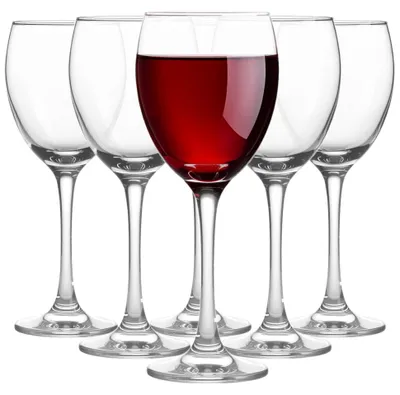 Weinglas-Set 6er 300 ml Rotwein Weißwein spülmaschinenfest transparent