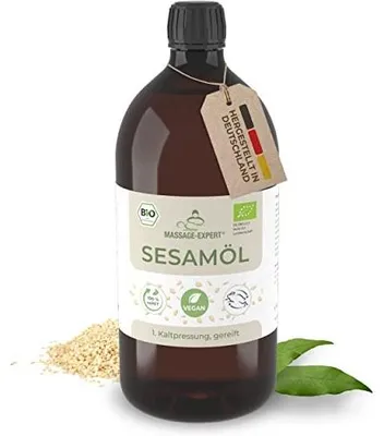 Zdjęcie produktu dla Olej sezamowy ekologiczny tłoczony na zimno masaż ajurweda pielęgnacja
