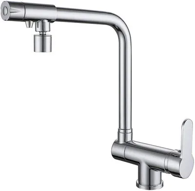 Produktbild von Dreifach-Küchenarmatur, 360° drehbar, Edelstahl-Chrom