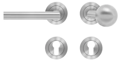 Produktbild von Karcher ER28 Rhodos Wechselgarnitur Rosette PZ Edelstahl matt (Richtung: DIN links) Richtung: DIN links