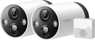 Produktbild von TP-LINK Tapo C420S2 V1 - 2 x Tapo C420 Kameras + Tapo H200 Hub - Netzwerk-Überwachungskamera - Innenbereich, Außenbereich - staubbeständig/wasserfest - Farbe (Tag&Nacht)