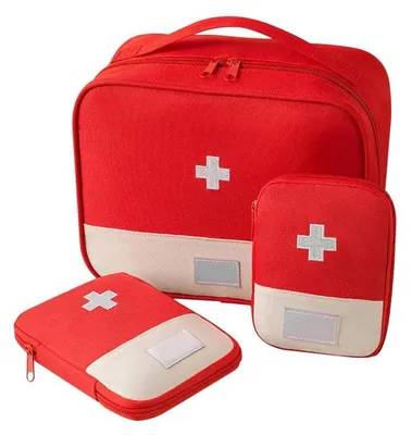 Produktbild von 3-teiliges leeres Erste-Hilfe-Set, Medizintasche, Oxford-Stoff, wasserdicht, 3 Größen