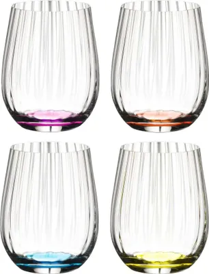 Produktbild von Riedel Tumbler Collection Optical Happy O Gläserset, 4er Set, Bunte Gläser, Glas, 344 ml, 5515/44
