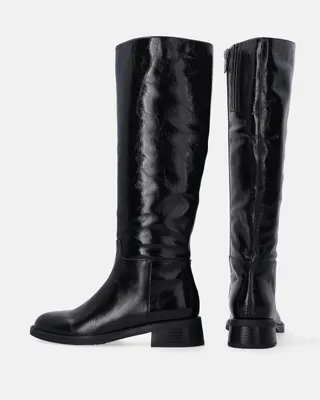 Produktbild von VENEZIA Damen Stiefeletten Ankle Boots Winterstiefel - Schwarze stiefel mit Raffungen aus Echtleder Schwarz Größe 36