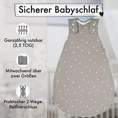 Immagine prodotto di Sacco a pelo per bambini in cotone 100% per neonati
