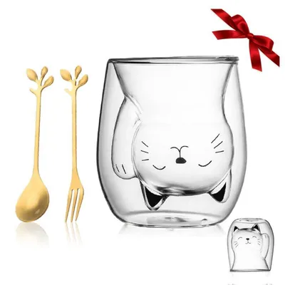 Immagine prodotto di Bicchieri doppi isolati per Latte Macchiato, capacità 200 ml, ideali per caffè, tè, cappuccino, latte, birra