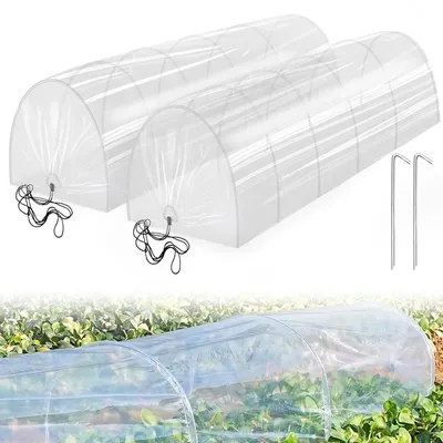 Produktbild von 2 pcs Mini-Gewächshaus-Tunnel-Gewächshäuser,Gewächshäuser für den Außenbereich,Gewächshausabdeckung,Gartenreifen,Hochbeete,Outdoor-Gewächshaus-Kits