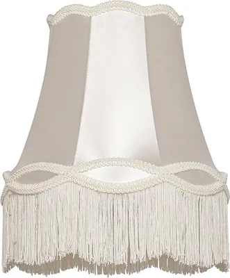 QAZQA Lampenschirm Antik Velours - Grau 50cm Durchmesser