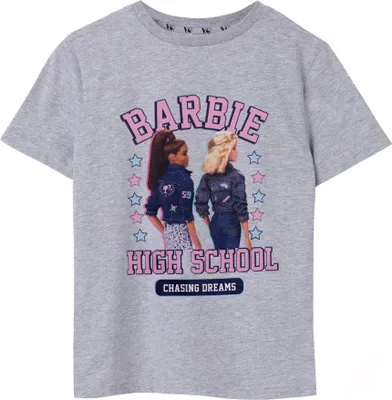 Produktbild von Barbie - "High School" T-Shirt für Mädchen  kurzärmlig NS7549 (140) (Grau meliert)
