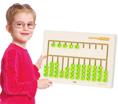 Zdjęcie produktu dla Viga Toys Tablica Sensoryczna Nauka Alfabetu