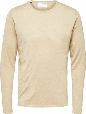 Zdjęcie produktu dla Selected Rocks Knit Crew Neck Kelp Beige - Rozmiar S