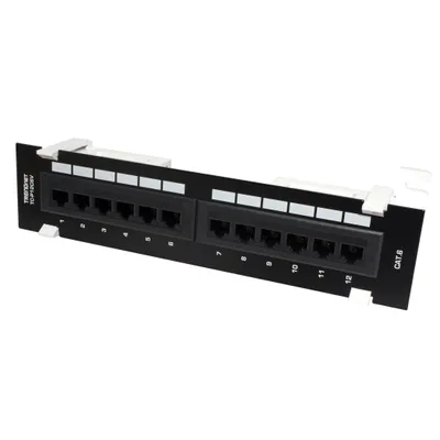 Obrázek produktu pro Trendnet TC-P12C6V, RJ-45, Cat6, 22/26, Černá, SPCC, -25 - 50 °C