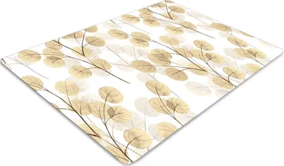 Produktbild von Stuhlunterlage Bürostuhlunterlage 120 cm x 90 cm Bodenmatte Bürostuhlunterlage - Zweige mit Blättern.
