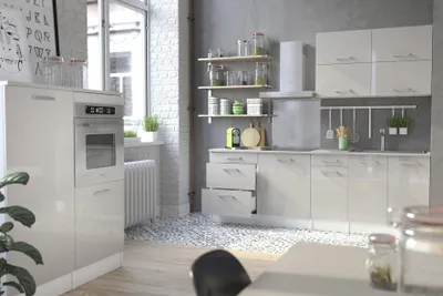 Produktbild von Küchenschrank Eli 60x141 mit Tür - grau