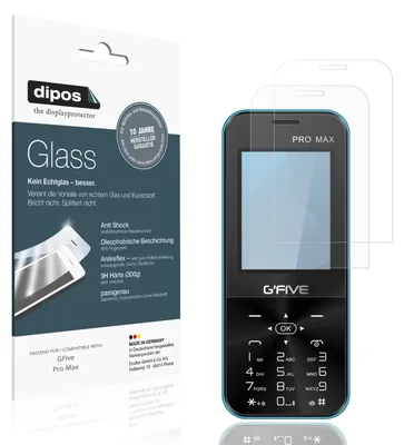 Produktbild von 2x Schutzfolie für GFive Pro Max matt - Anti-Shock 9H Folie dipos Glass Kunststoffglas