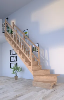 Produktbild von Holztreppe Lindos (Eiche) in  1/4 gewendelter Ausführung links-100 cm-Holz-Edelstahl Geländer-beidseitig-mit Setzstufen