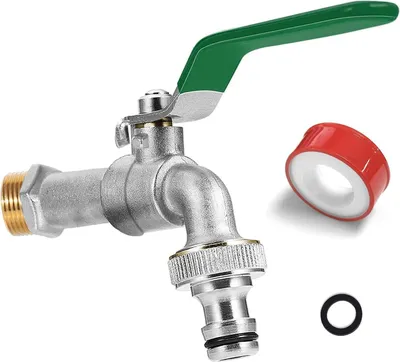 Produktbild von Garten Wasserhahn aus Messing 1/2 Zoll Rost- und Frostsicher Grün