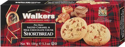 Obrázek produktu pro Walkers Pure Butter Shortbread Slaná karamelová mléčná čokoláda 150g