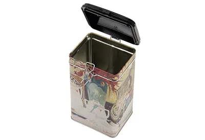 Obrázek produktu pro Plechovka na kávu čtvercová 500 g 8,5x11x20 cm různá