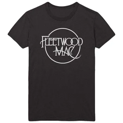 Imagen del producto de Camiseta de manga corta con el logo clásico de Fleetwood Mac, color negro, talla L