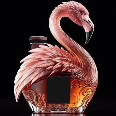 Image de Carafe en verre soufflé à la bouche, idéale pour le whisky, contenance 300 ml