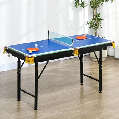 Zdjęcie produktu dla Stół wielofunkcyjny SPORTNOW Multigame 2 w 1 ze stołem do tenisa stołowego i bilarda z akcesoriami dla dorosłych, stalowy, 140 x 63 x 60-80 cm, zielony