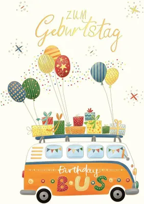 Produktbild von Geburtstag`s Art - Glückwunschkarte im Format 11,5 x 17