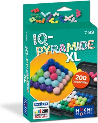 Produktbild von HUCH!, IQ Pyramide XL, Spannendes 3D-Puzzlespiel, Fördert räumliches Denkvermögen, 200 Herausforderungen in 2D & 3D für kreative Knobler, Für 1 Spieler ab 7 Jahren