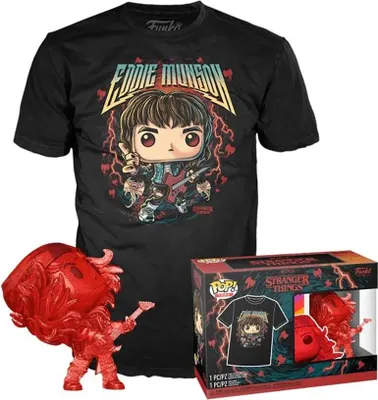 Image de FUNKO POP & TEE Hunter Eddie, Figurine à collectionner, Films et séries TV, 150 g