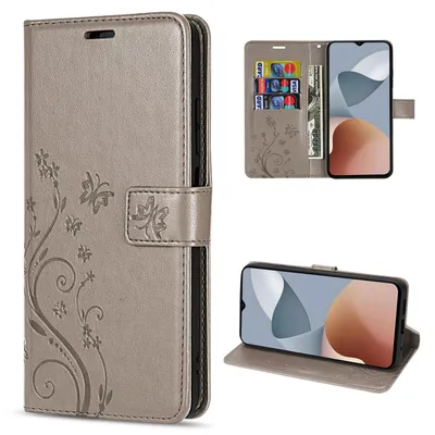 Produktbild von Hülle für ZTE Blade A34 Handy Tasche Handyhülle Wallet Case Klapphülle Flip Case Grau