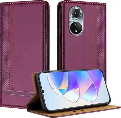 Obrázek produktu pro Pouzdro pro Huawei Nova 9 Pro/Honor 50 Pro kožené flipové pouzdro s funkcí stojánku Fialová
