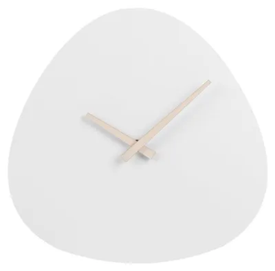 Image de SensaHome Horloge murale Lima - Horloge design style Japandi - forme organique moderne aspect béton - Ø30 cm - Blanc