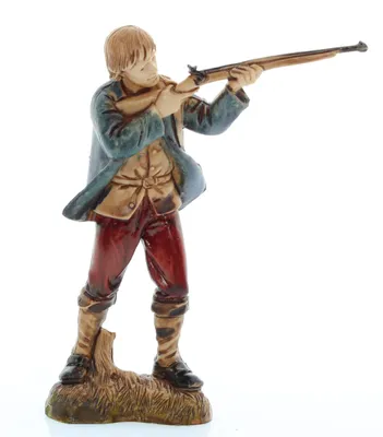 Jägerfigur, mehrfarbig, 10 cm, PVC, Weihnachtsdekoration