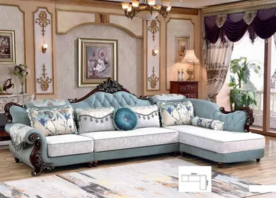 Zdjęcie produktu dla Klassische Textil Couch Chesterfield Ecksofa Eckpolster Polster Sofa