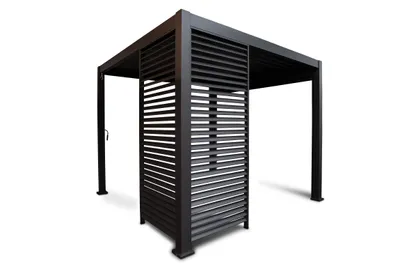 Produktbild von Wand 93 cm anthrazit zur Lamellenpergola DELUXE