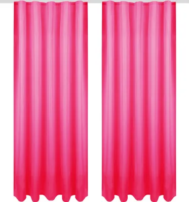 Zdjęcie produktu dla Zasłona z taśmą uniwersalną 140x175 cm w kolorze różowym, nieprzezroczysta zasłona z taśmą marszczącą w wielu wariantach
