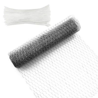 Produktbild von Kaninchendraht, 0.4 m x 7 m Hasendraht, Hasendraht Drahtzaun, Maschendraht Verzinkt, Hühnerdraht Feinmaschig,Geeignet für Tierzaun, Gartenzaun und Heimdekoration