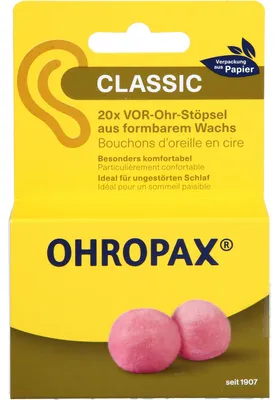 Produktbild von OHROPAX Classic Wachs Vor-Ohr Stöpsel aus formbarem Wachs, 20 St. Ohrstöpsel