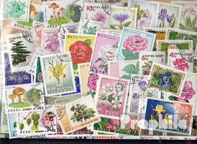 Produktbild von Briefmarken Motive 50 verschiedene Blumen und Pflanzen Marken