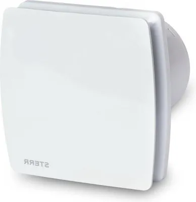 Immagine prodotto di Ventilatore per bagno – Ventilatore per bagno da 100 mm con valvola di non ritorno, silenzioso, bianco, moderno
