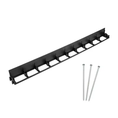 Productafbeelding van bepco Graskant - Randsteen set van 10 stuks (LxH: 100 x 7,9 cm) - Flexibele en robuuste afscheiding voor gazon, borders en bestrating, met stalen grondankers (verzinkt)